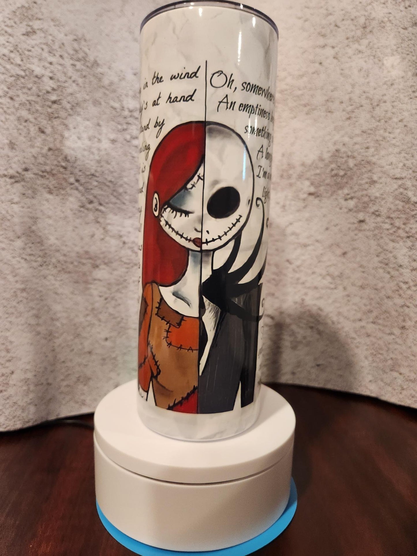 Jack and Sally Handwritten Tumbler