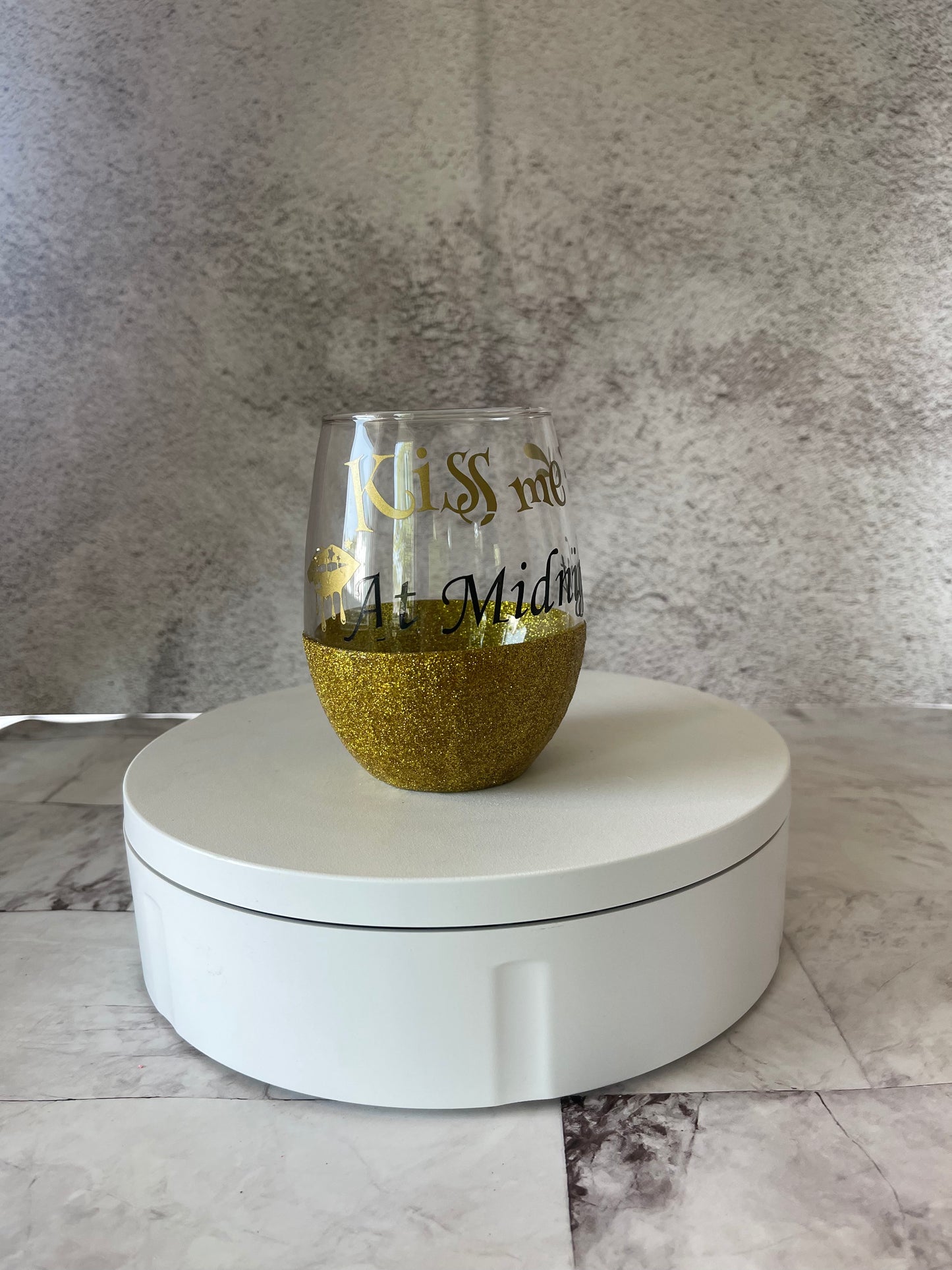 Gold NYE Wine Glass