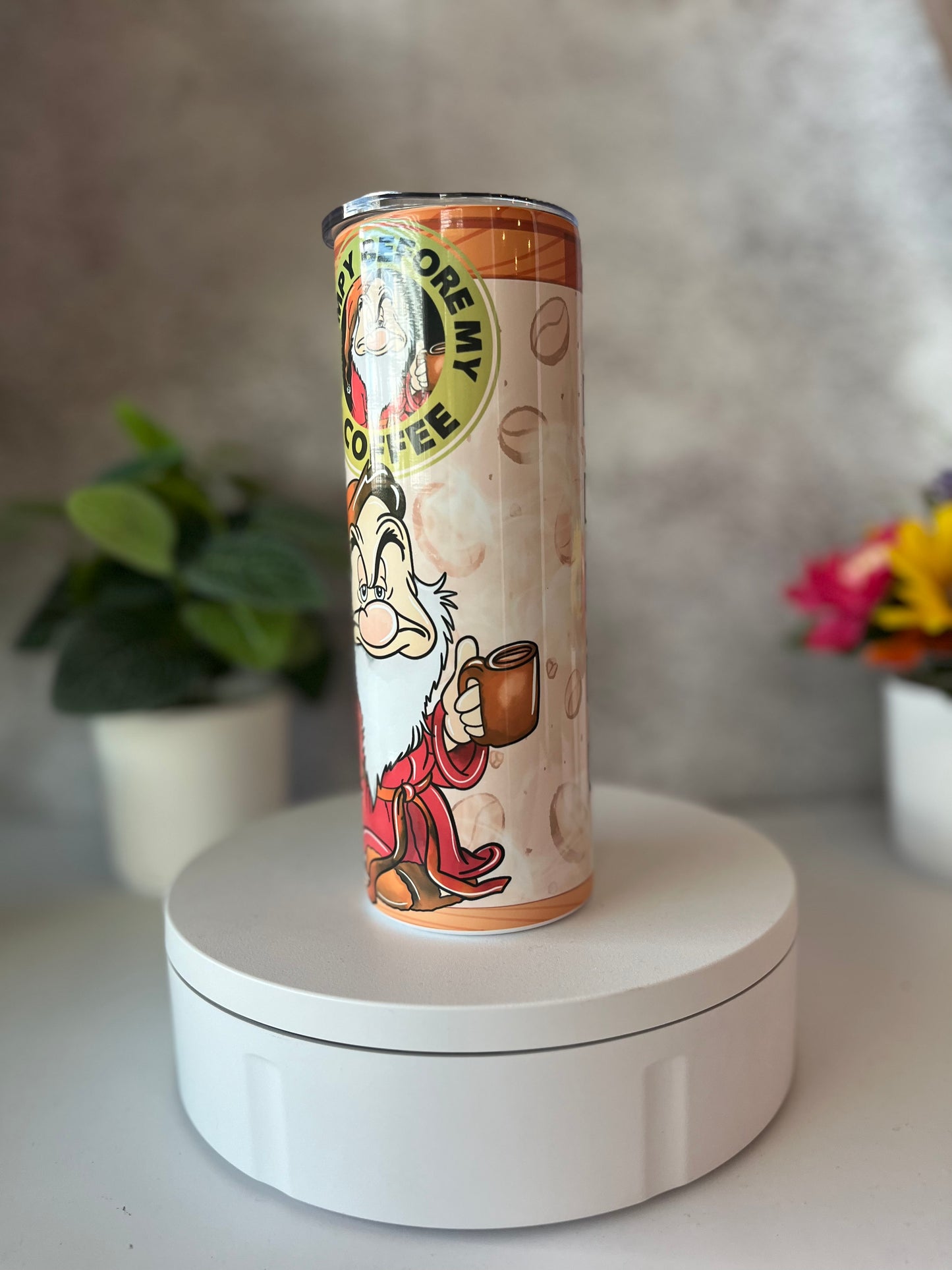 Grumpy Before Coffee Tumbler Disney Snow White