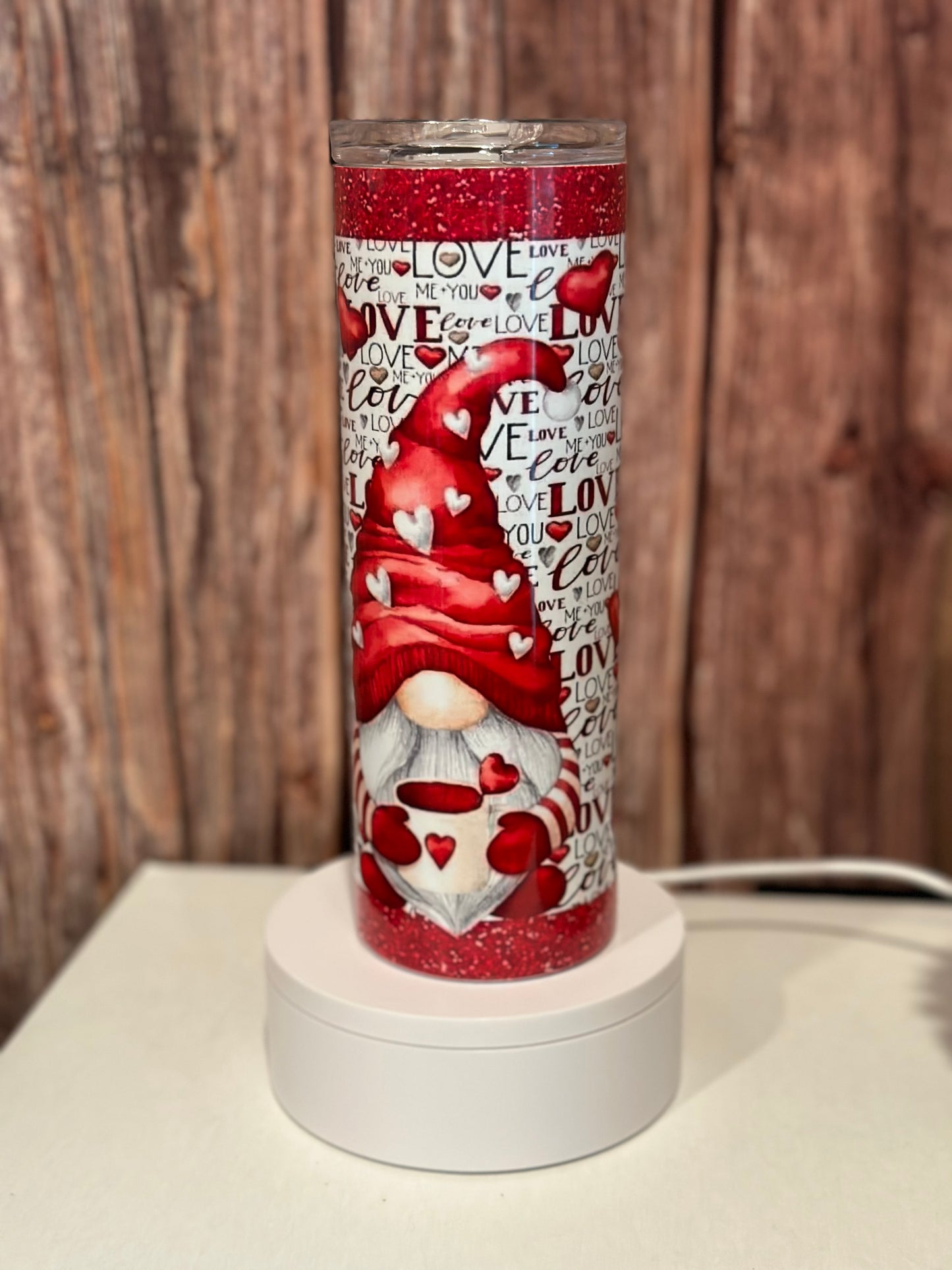 Valentine Gnome Love Holiday Valentines Tumbler